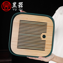 Yuji Xiaoya ceramic tea tray household simple small water storage Tea Sea Japanese bamboo small dry bubble tea table tray