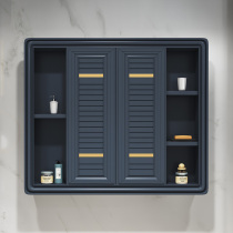 Space aluminum bathroom mirror cabinet Bathroom wall-mounted invisible mirror Hidden push-pull wind and water mirror Built-in smart mirror