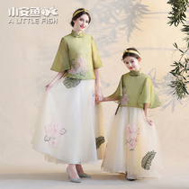 Pro-sub-dress gown Mother woman dress with dress National style Handmaids autumn clothes Chinese Wind suit high-end qipao Costume Out
