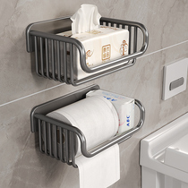 Paper towel rack free punching toilet paper rack roll paper rack toilet toilet paper box bathroom wall-mounted paper basket