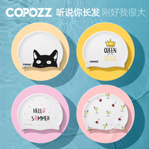 COPOZZ swimming cap female long hair waterproof non-Le head ear protection large head circumference silicone cute adult swimming cap men and women