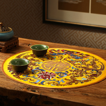 Chinese embroidered dining mat cloth art dining mat thermal insulation waterproof anti-slip domestic upscale table tea cup Sub-cushion disc Sub-bowl cushion