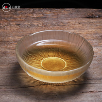 Xinyuantang Liuguang glass cup Big Bowl mouth tea cup tea cup handmade Japanese montsu sand hammer pattern heat-resistant glass
