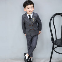 Childrens suit suit boy catwalk handsome small suit flower boy English style dress boy suit three-piece suit