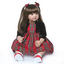 Spot real shot reborn toddler simulation cute princess long hair doll high-end gift 60cm