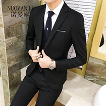 Norman Ji mens casual formal wear professional wear three-piece suit fashion banquet high-end slim suit suit trend