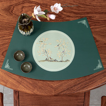 New Chinese Round Table Sector Dining Cushion Hotel Home Dish Cushion Cutlery Mat Cutlery Mat Table Cushion Silicone Leather Heat Insulation Mat