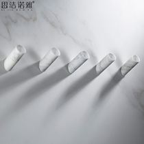 Nordic creative all copper marble adhesive hook entrance entrance porch wardrobe coat hook bathroom towel coat hook non-perforated