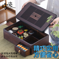 Tea tray multifunctional storage box large Japanese tea table kung fu tea set home simple tea tray Tea Sea