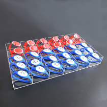 Transparent acrylic storage box Bath card hand card coil key shelf ID grid plate Room card drawer