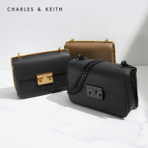 CHARLES & KEITH SPRING and SUMMER womens bag CK2-80701088-4 WOMENs WOVEN chain messenger small square bag