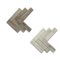 Decadent gray fishbone wood grain tiles Mosaic arrow wood grain tiles Kitchen bathroom wall tiles Herringbone paving tiles