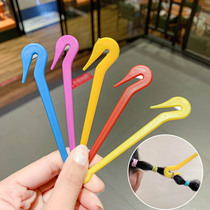 Excellent use of hair artifact without wounding hair hair needle baby hook disposable rubber band to dismantle artificial tools