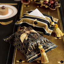 American light and luxurious paper towels home paper towel box Living room i Euro style luxury car ins paper towels cover cotton linen