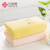 Jielia cotton towel cotton adult soft absorbent couple cut velvet pattern home wash thick towel