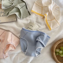 secretworld daily private style basic simple sports cotton breathable sweat absorbing girl solid color panties woman