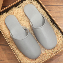 Four seasons deodorant home sheepskin slippers for men and women indoor non-slip spring and autumn office Baotou leather slippers home summer