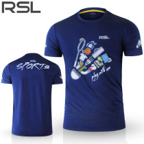 RSL Yashilong badminton suit summer mens and womens training sportswear new quick-drying tennis suit top RT10021