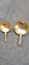 Spoon cooking tea Boiling Tea Fried Tea Stew Tea Ware Pure Brass Brass Hand Knockdown Integrated Forming Forged Forged Brass Spoon
