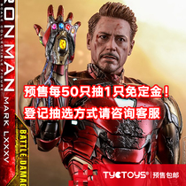 (TYCTOYS) Batch Shipment HOTTOYS HT MMS543 Avengers 4 Battle Damage MK85 Iron Man Tony