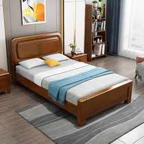 Solid Wood single bed 1 2 m bed 1 m small bed bed Children 1 35 m household small apartment modern simple air pressure bed