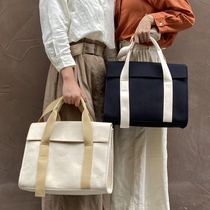 Simple canvas computer bag for Apple Lenovo Huawei Dell 13 14 inch Japanese female hand shoulder crossbody