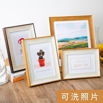 Photo frame setting 5 inch 6 inch 7 inch 8 inch 10 inch A4 hanging wall picture frame wedding creative washing photo album frame customization