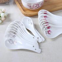 Creative ceramic soup spoon bone china rice spoon cartoon spoon microwave oven tableware household spoon children spoon small spoon