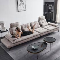 Italian technology cloth sofa modern simple living room straight row ultra-deep sitting wide small apartment minimalist light luxury fabric sofa