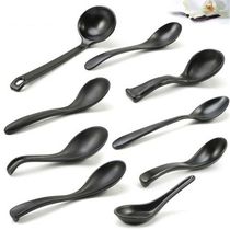 Black spoon Frosted melamine plastic ramen malatang spoon with hook spoon Spoon Hotel spoon spoon Commercial