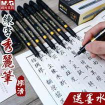 Morning beauty pen Small regular calligraphy practice pen Soft pen pen brush pen Art pen Medium Kai Big Kai soft head pen Beginner hard pen Word practice special pen Hard pen signature pen can be inked Ink