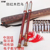 Flagship store beginner instrument specializes in vertical blowing imitation red wood bau beginner removable resin gumwood bau Gtone Fes