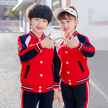 Primary school uniforms spring and autumn suits baseball uniforms first grade childrens class uniforms three sets autumn kindergarten uniforms