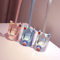 Cute doll curved handle toilet brush cleaning brush set toilet long handle toilet brush toilet brush