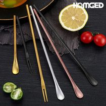 304 stainless steel long handle mixing rod coffee small spoon Japanese creative ice spoon mixing spoon mixing stick honey spoon