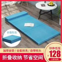 Folding bed lunch bed single office dormitory living room lunch break lunch mat portable tatami floor artifact