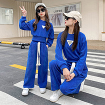 Net Red Fried Street Mother Womens Clothing Spring Suit 2022 New Wave High-end Korean Version Foreign Air Pro Sportswear Fashion