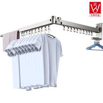 Flagship store good wife balcony folding drying rack indoor wall-mounted invisible household artifact stainless steel Sun Cooling stretch