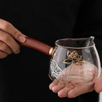 Glass Road Cup household tea set accessories Tea Sea Side Tea divider Kung Fu Tea Cup heat-resistant Japanese high-grade male Cup