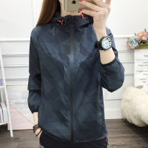 2021 spring and autumn summer sports trench coat womens thin stretch hooded outdoor leisure sunscreen running fitness coat coat