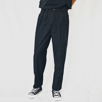 ins suit pants straight mens nine-point loose hanging Ruffian handsome wide-leg pants vintage pants mopping dad falling sense
