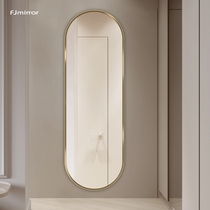 Light luxury full-length mirror oval fitting mirror wall hanging explosion-proof mirror wall floor mirror home bedroom dressing mirror