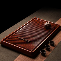 German high-end yellow electric Wood tea tray household simple tea tray sea kung fu with size light luxury modern new Chinese real