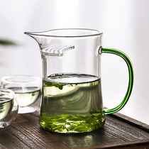 Glass Road cup tea leak integrated Crescent with filter heat-resistant thickening bubble green tea special tea divider tea set set