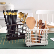 Kitchen chopstick storage drain chopstick cage Household wall-mounted chopstick tube storage rack Spoon storage box Chopstick rack