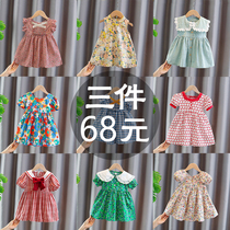 Sale Clearance Girls Dresses Childrens Spring and Summer Princess Suit Dress Western style girl Baby Yarn dress Little girl Dress