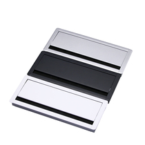  Office desktop aluminum alloy threading box Metal wire hole cover plate with brush buffer mute wire crossing decorative cover plate