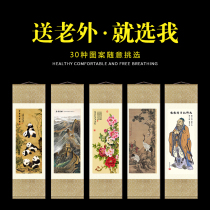 Middle hall living room entrance decoration Silk hanging scroll scroll Great Wall Map Chinese characteristics handicraft small gifts to foreigners