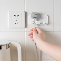 Electrical power plug adhesive hook kitchen traceless wire storage pylon creative non-perforated strong paste Wall Wall wall hanging