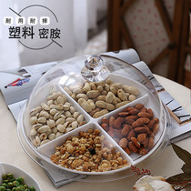 Fruit try tray with lid split display tray plastic transparent cake cover supermarket food bread tasting box